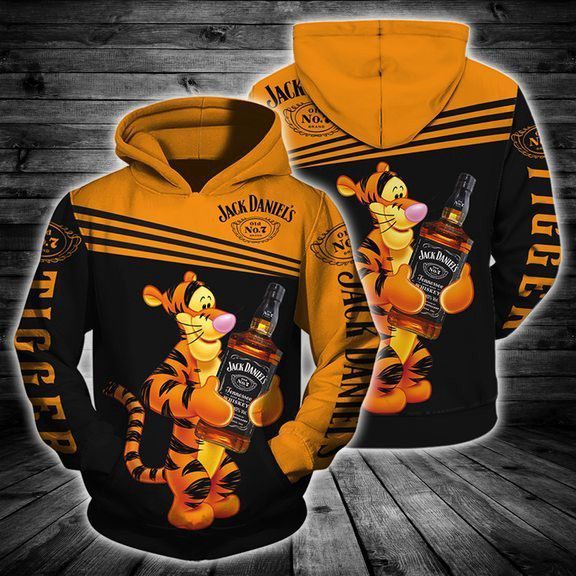 Tigger Ack Daniels Pullover And Zipped 3D Hoodie Tigger Ack Daniels Pullover And Zipped 3D Hoodie