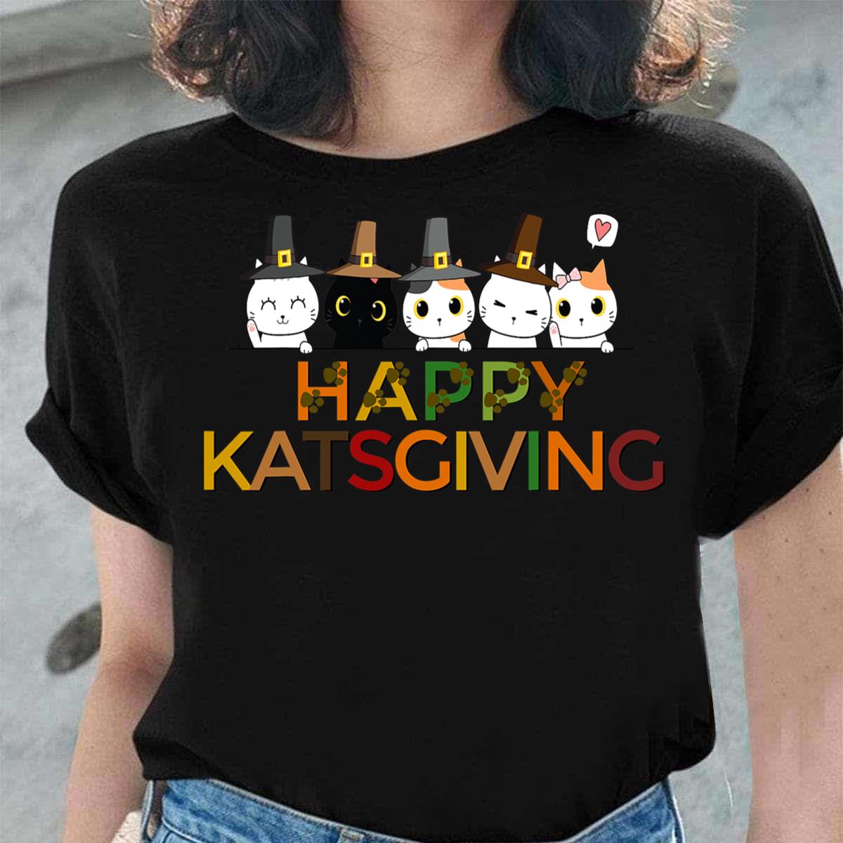Happy Katsgiving Thanksgiving Cats Pilgrim Happy Katsgiving Thanksgiving Cats Pilgrim