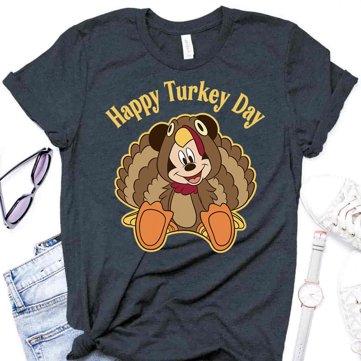 Mickey And Friends Shirt, Disney Thanksgiving Turkey T-Shirt Mickey And Friends Shirt, Disney Thanksgiving Turkey T-Shirt