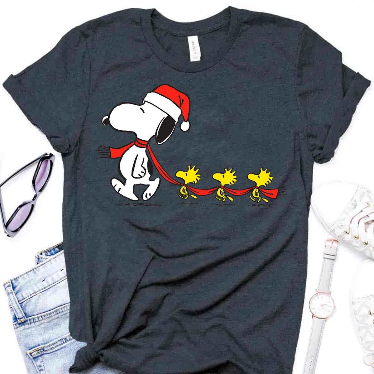 Snoopy and Woodstock Peanuts Holiday T-Shirt Snoopy and Woodstock Peanuts Holiday T-Shirt