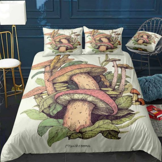 100 Types Of Mushrooms Bedding Set 100 Types Of Mushrooms Bedding Set