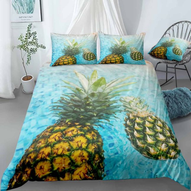 3d Blue Pineapple Ice Bedding Set 3d Blue Pineapple Ice Bedding Set