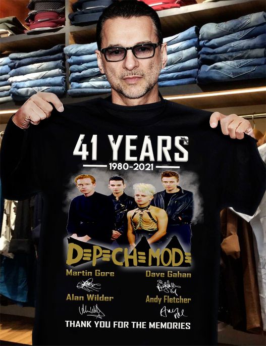 41 Years Depeche Mode Electronic Anniversary T-Shirt 41 Years Depeche Mode Electronic Anniversary T-Shirt