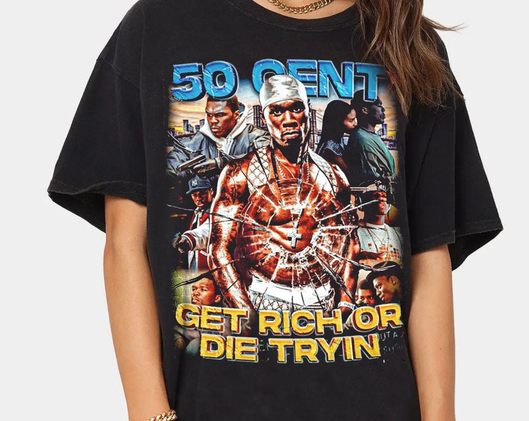 50 Cent Get Rich or Die Tryin' Unisex T-Shirt 50 Cent Get Rich or Die Tryin' Unisex T-Shirt