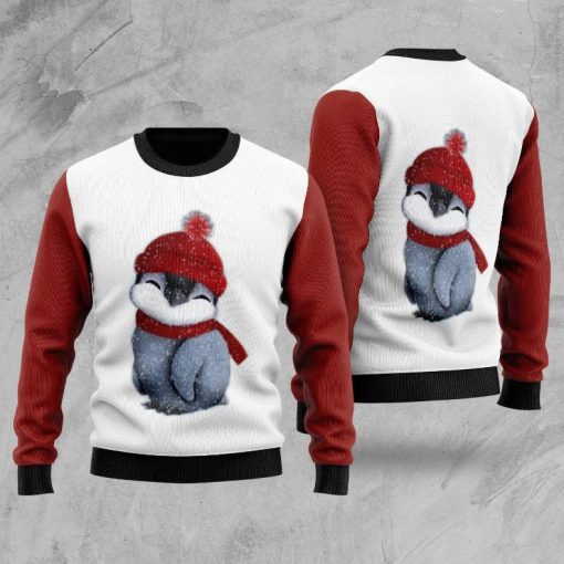 Baby Penguin Christmas 3D All Over Printed Sweater