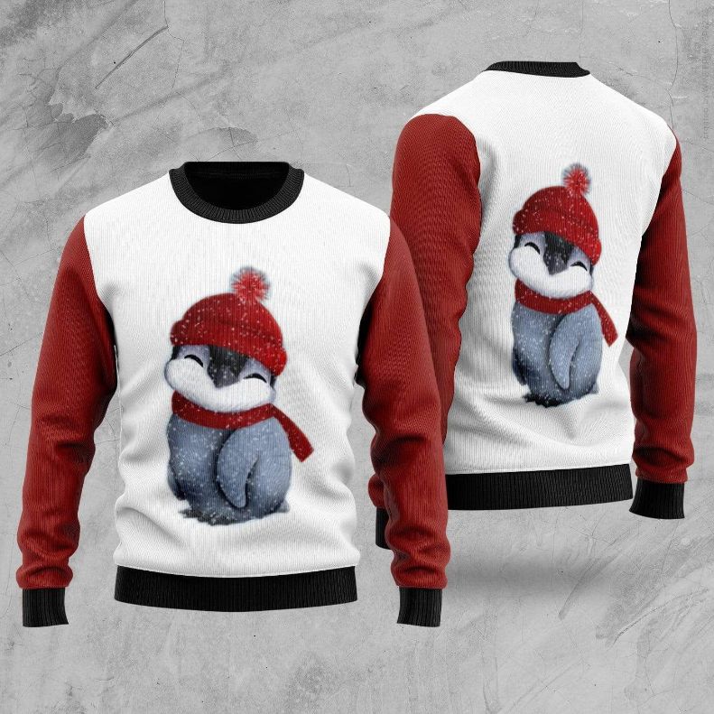 Baby Penguin Christmas 3D All Over Printed Sweater Baby Penguin Christmas 3D All Over Printed Sweater