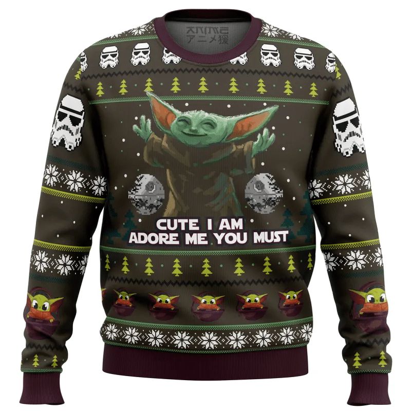 Baby Yoda Cute Mandalorian Star Wars 3D Sweater Baby Yoda Cute Mandalorian Star Wars 3D Sweater