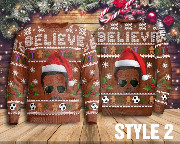 Believe Team Lasso Christmas Ugly Sweater Believe Team Lasso Christmas Ugly Sweater