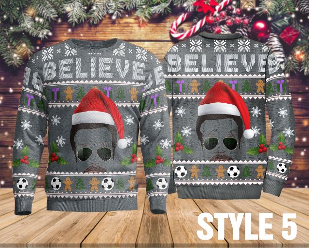Believe Team Lasso Christmas Ugly Sweater Believe Team Lasso Christmas Ugly Sweater