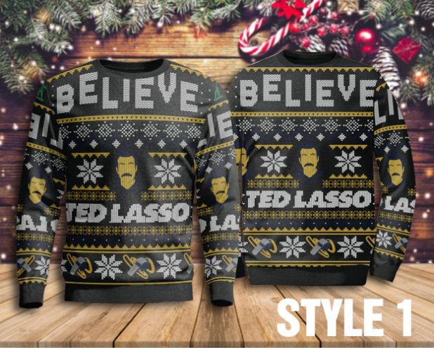 Believe Team Ted Lasso 3D Sweater Believe Team Ted Lasso 3D Sweater