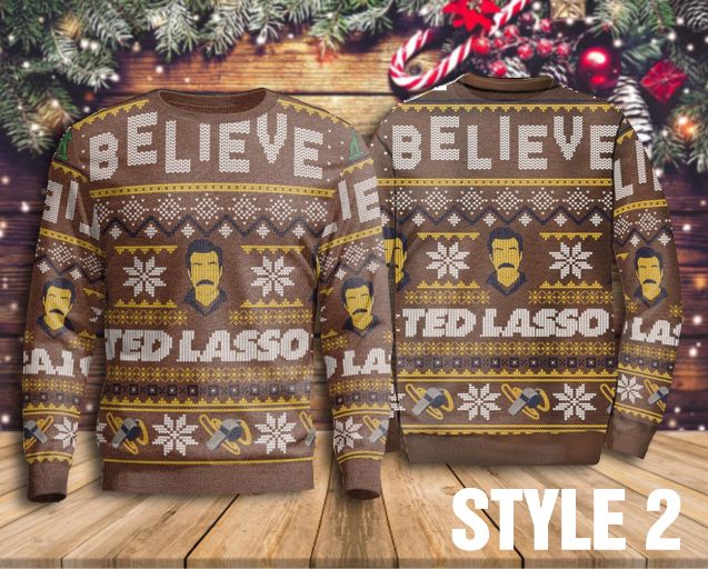 Believe Team Ted Lasso 3D Sweater Believe Team Ted Lasso 3D Sweater