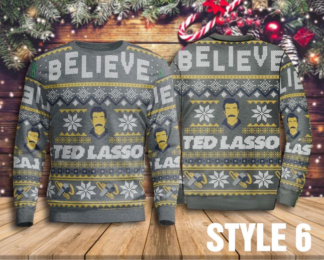 Believe Team Ted Lasso 3D Sweater Believe Team Ted Lasso 3D Sweater