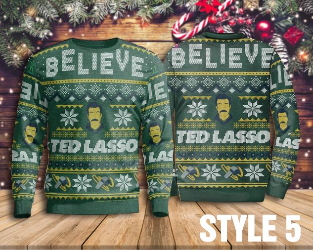 Believe Team Ted Lasso 3D Sweater Believe Team Ted Lasso 3D Sweater