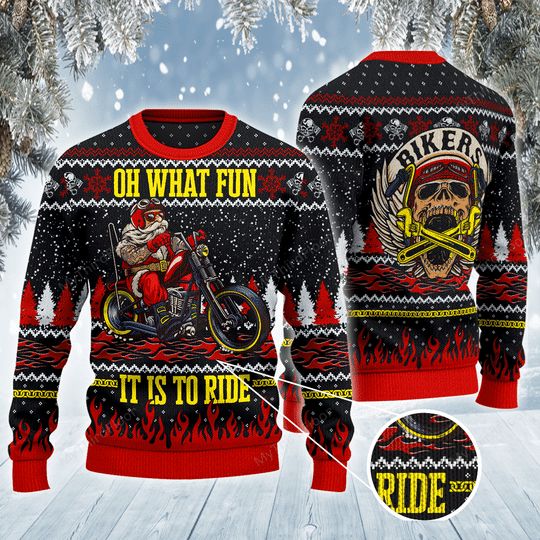 Biker Lovers To Ride All Over Printed Sweater Biker Lovers To Ride All Over Printed Sweater