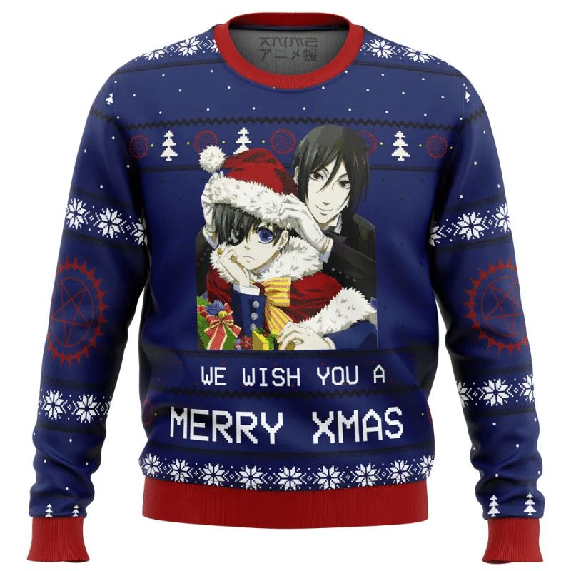 Black Butler Merry Xmas 3D Sweater Black Butler Merry Xmas 3D Sweater