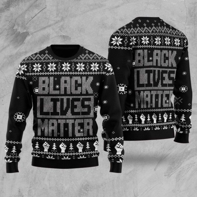Black Lives Matter Christmas All Over Printed Sweater Black Lives Matter Christmas All Over Printed Sweater
