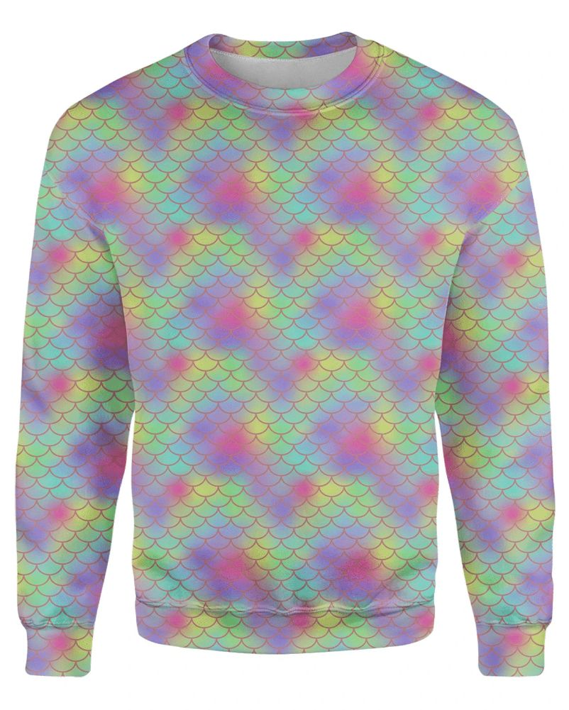 Blue Mermaid Boobies All Over Printed Sweater Blue Mermaid Boobies All Over Printed Sweater