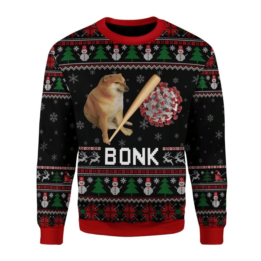 Bonk Coronavirus Meme 3D Sweater Bonk Coronavirus Meme 3D Sweater