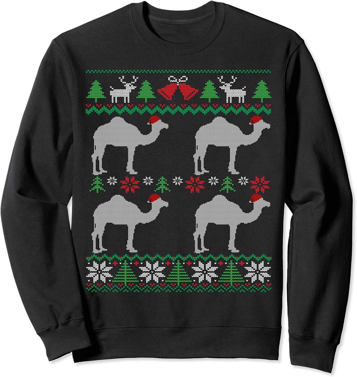 Camels Wearing Santa Hats Unisex Sweatshirt Camels Wearing Santa Hats Unisex Sweatshirt