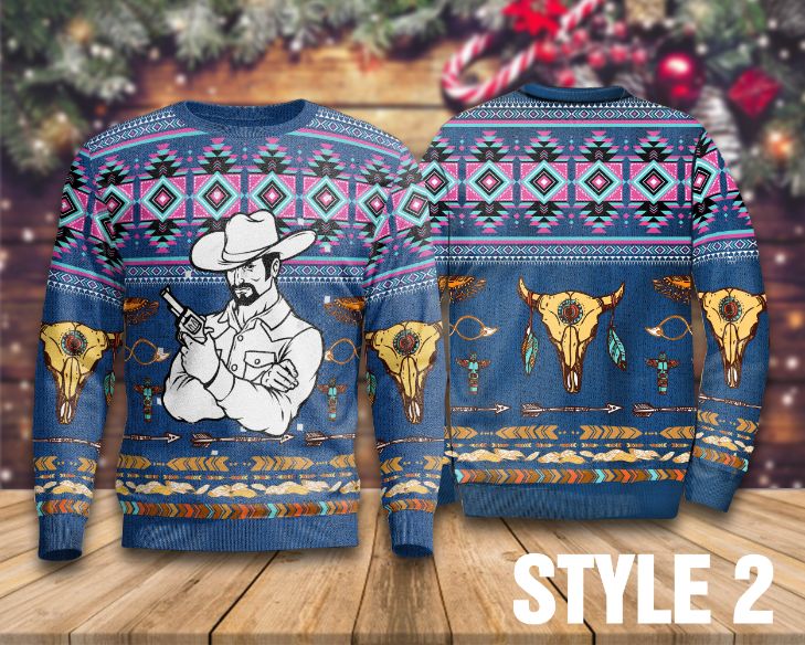 Cowboy Rider Western Sweater Christmas Sweashirt Cowboy Rider Western Sweater Christmas Sweashirt