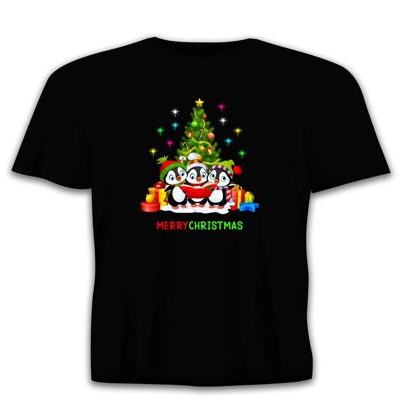 Cute Penguins Merry Christmas Unisex T-Shirt Cute Penguins Merry Christmas Unisex T-Shirt