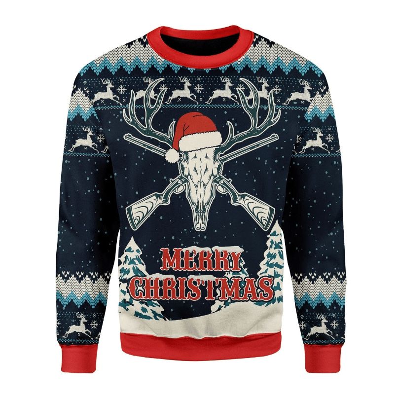 Deer Hunting Christmas Ugly Sweater Deer Hunting Christmas Ugly Sweater