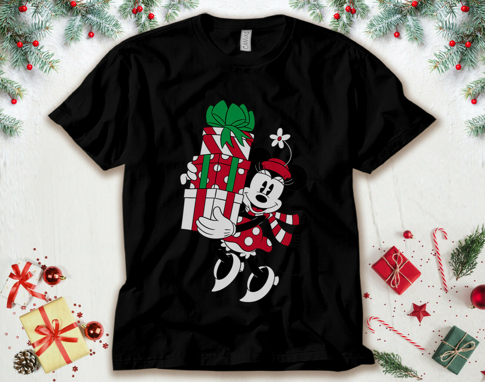Disney Minnie Mouse Holiday Unisex T-Shirt Disney Minnie Mouse Holiday Unisex T-Shirt