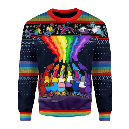 Dragon LGBT Christmas Sweater Dragon LGBT Christmas Sweater