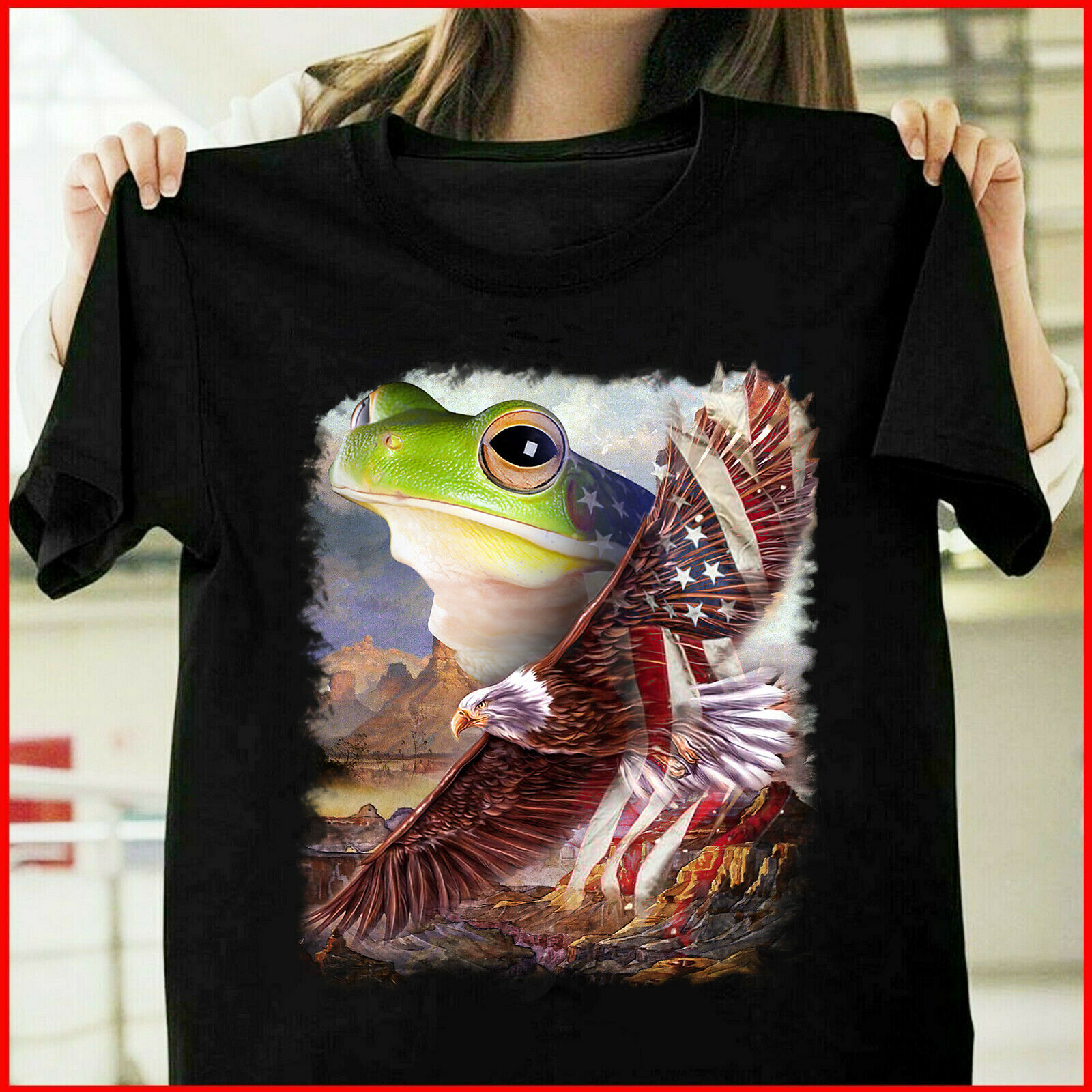 Frog American Patriot Frog Love Unisex T-Shirt Frog American Patriot Frog Love Unisex T-Shirt