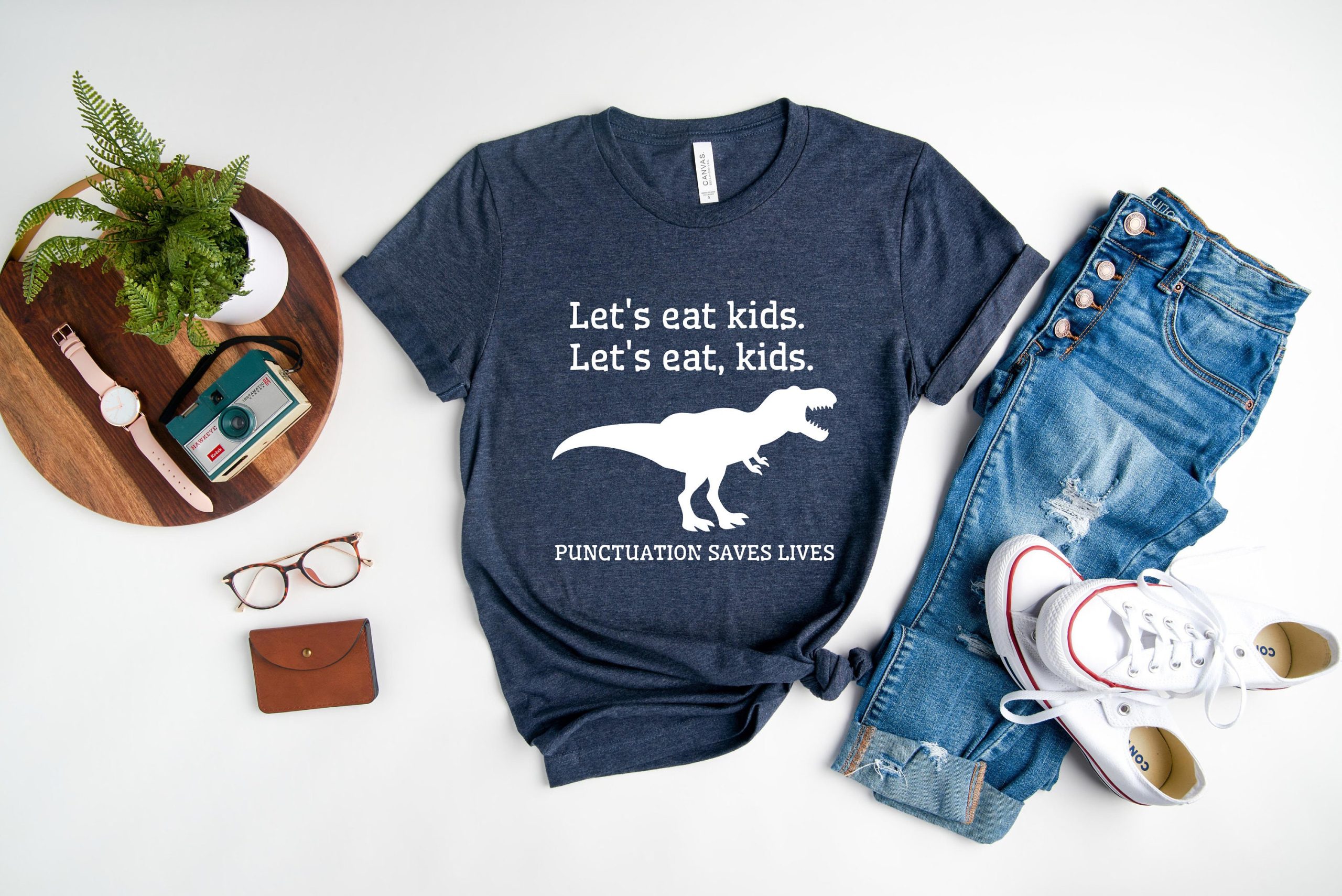 Funny Grammar, Punctuation, Let's Eat Kids Unisex T-Shirt Funny Grammar, Punctuation, Let's Eat Kids Unisex T-Shirt