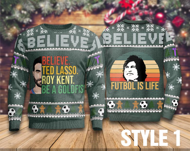 FutBol Is Life Sweater, Christmas Ted Lasso Sweater FutBol Is Life Sweater, Christmas Ted Lasso Sweater