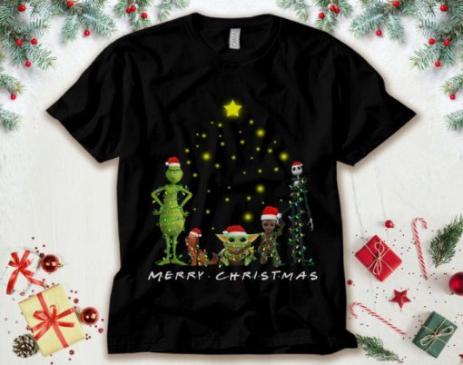 Grinch Max Jack Skellington Baby Yoda Unisex T-Shirt