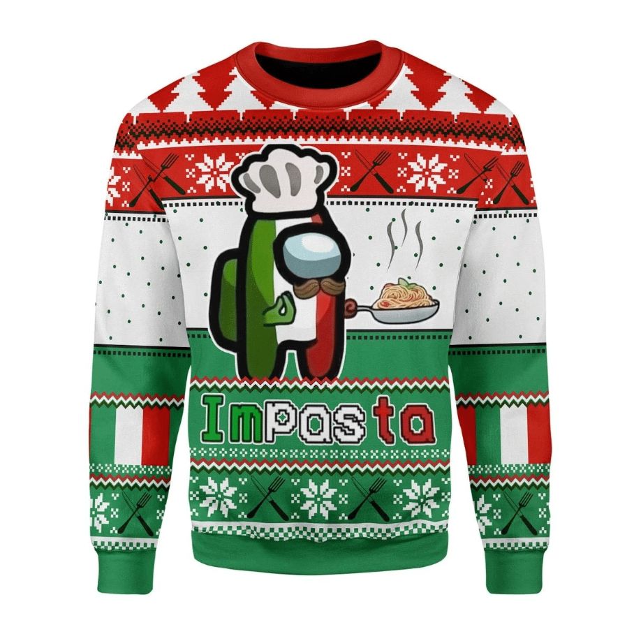 Impasta Imposter Among Us Sweater For Italian Impasta Imposter Among Us Sweater For Italian