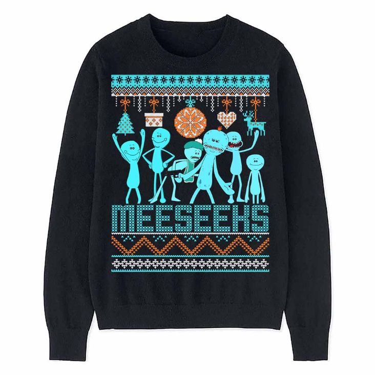 MEESEEKS Me Cartoon Ugly Christmas T-Shirt MEESEEKS Me Cartoon Ugly Christmas T-Shirt