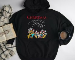 Mickey Friends Christmas Begins With Christ Unisex Hoodie