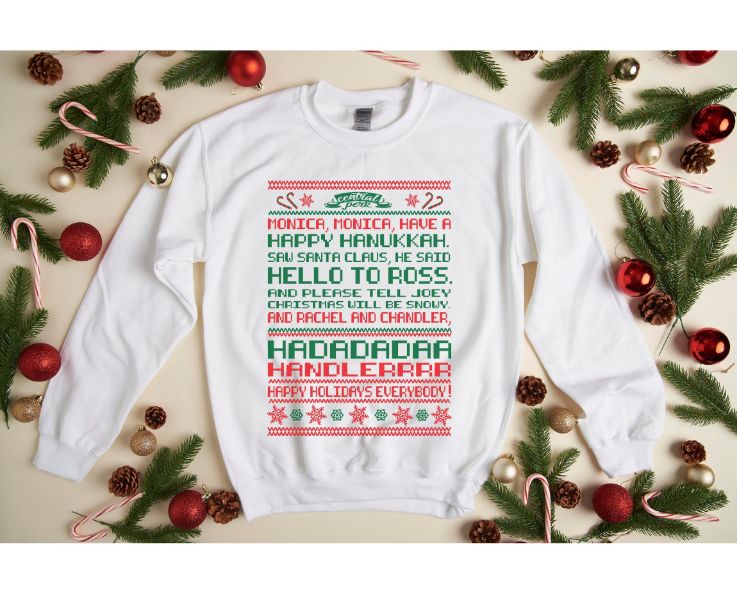Monica Have A Happy Hanukkah Phoebe's Song Sweatshirt Monica Have A Happy Hanukkah Phoebe's Song Sweatshirt