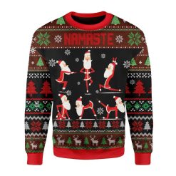 Namaste Yoga Santa Sweatshirt Yoga Sweater