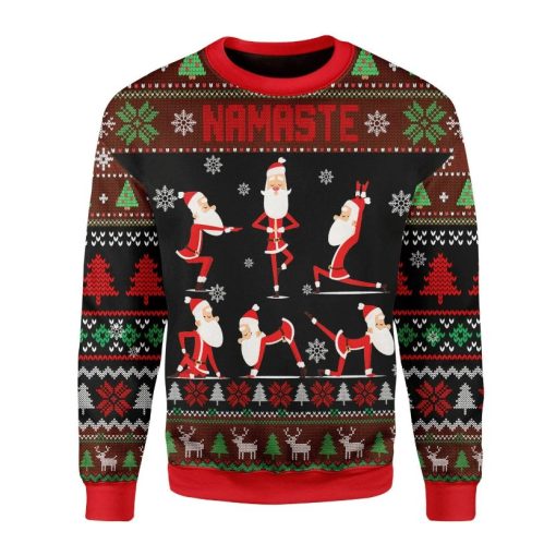 Namaste Yoga Santa Sweatshirt Yoga Sweater