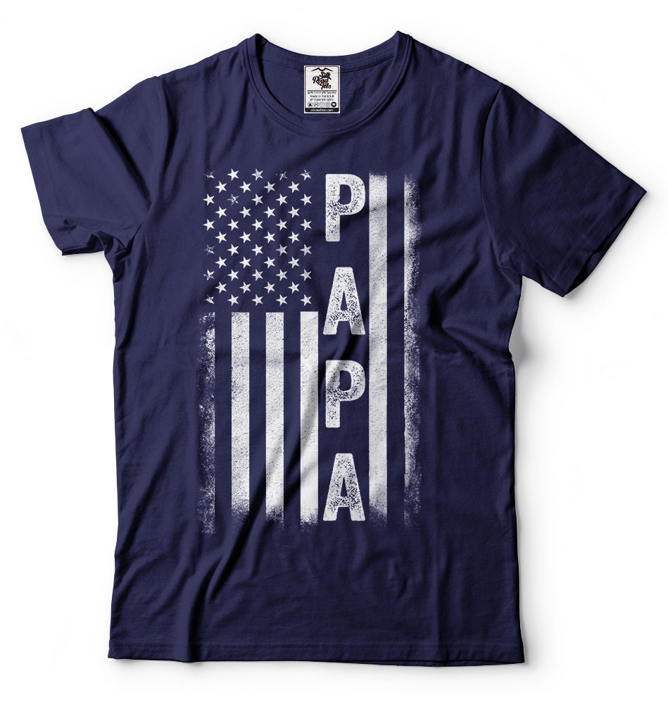 Papa American Flag Unisex T-Shirt Papa American Flag Unisex T-Shirt