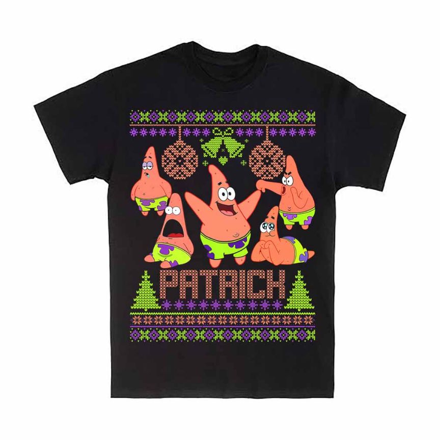 Patrick Star Spongebob Ugly Christmas T-Shirt Patrick Star Spongebob Ugly Christmas T-Shirt