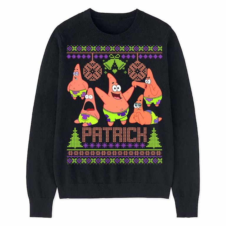 Patrick Star Spongebob Ugly Christmas T-Shirt Patrick Star Spongebob Ugly Christmas T-Shirt