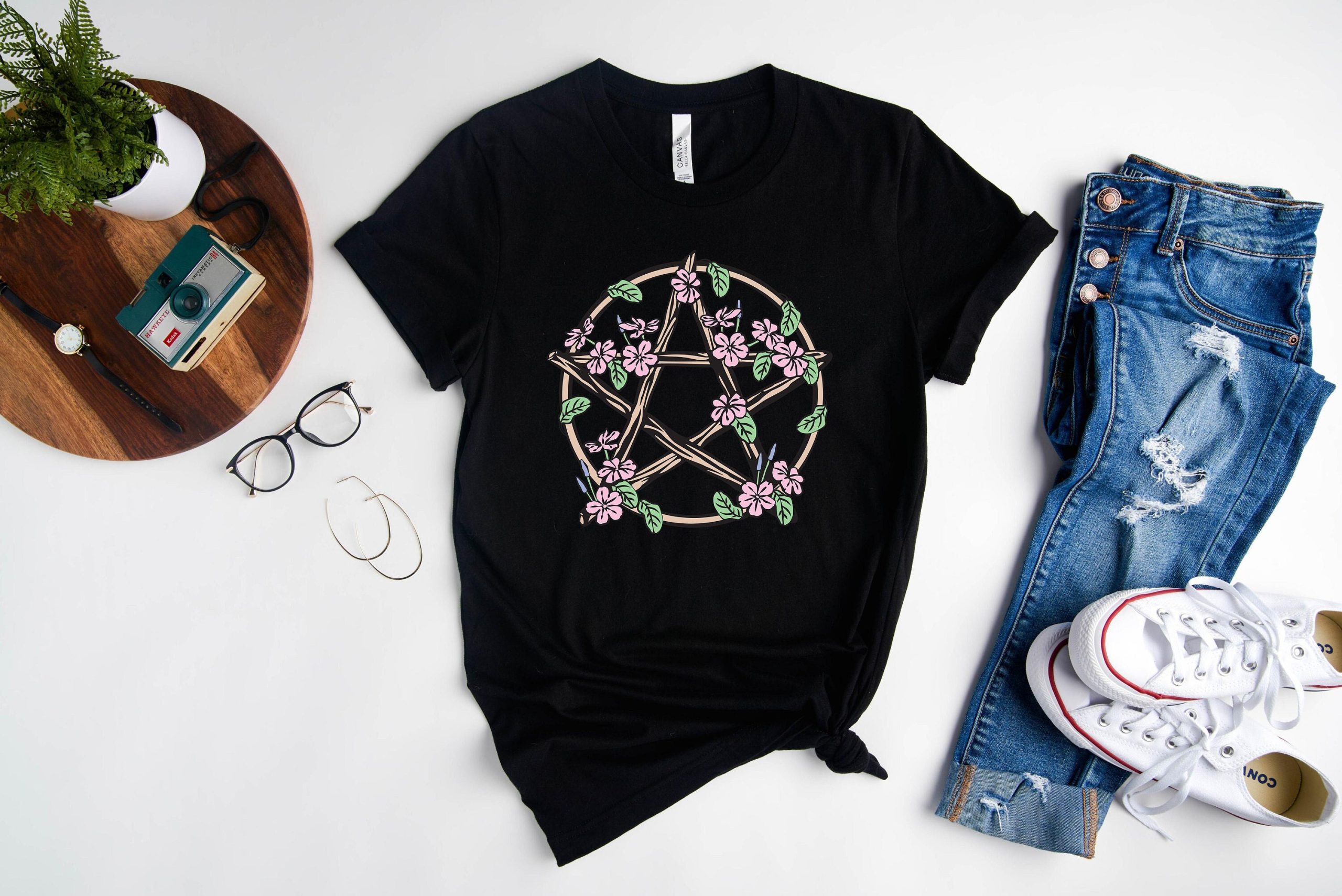 Rose Pentagram Unisex T-Shirt Rose Pentagram Unisex T-Shirt