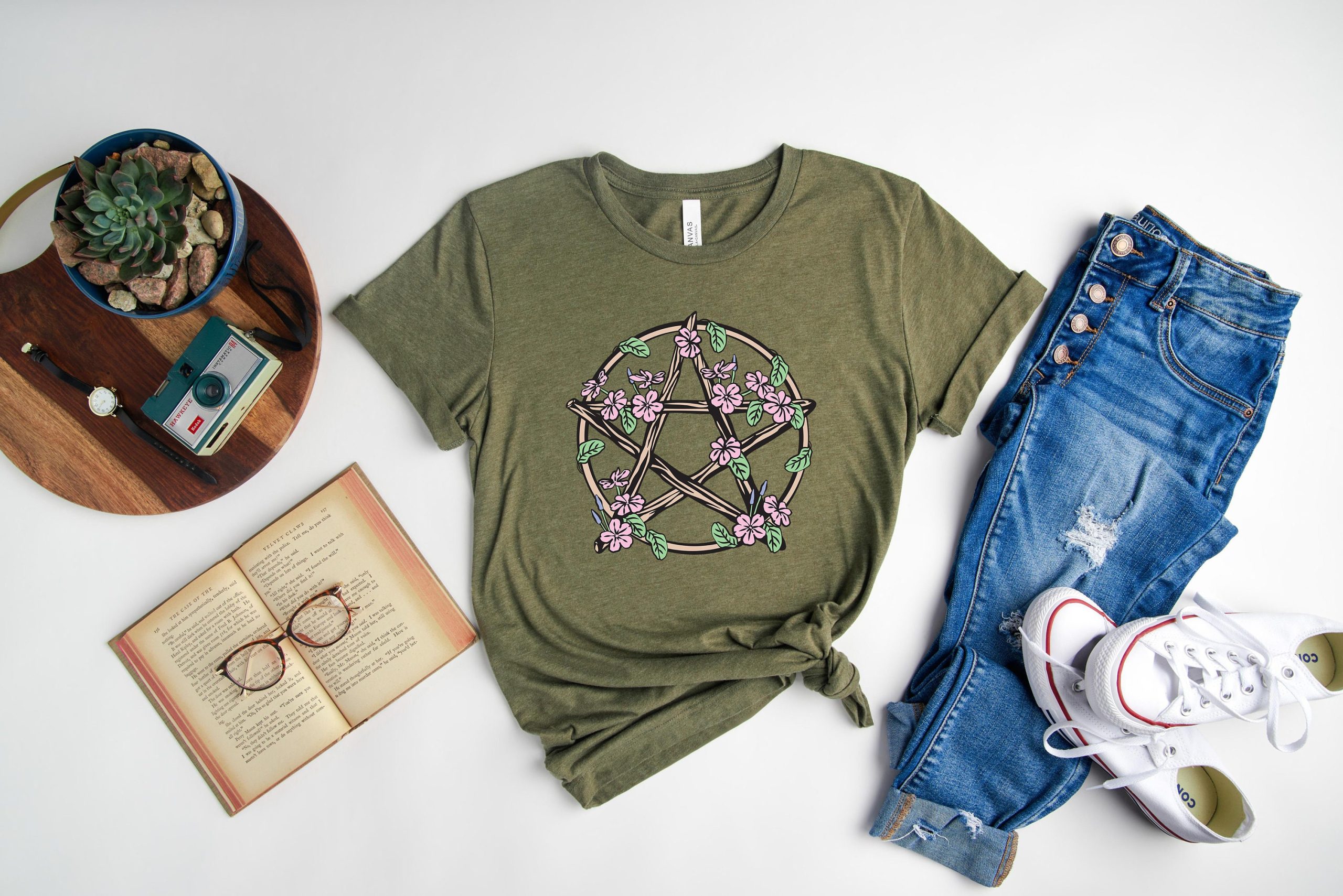 Rose Pentagram Unisex T-Shirt Rose Pentagram Unisex T-Shirt
