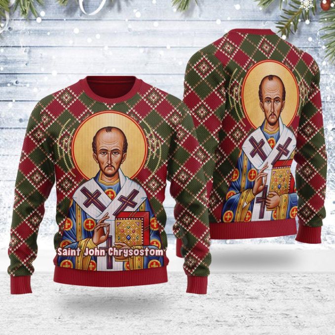 Saint John Chrysostom John the Apostle Ugly Sweater Saint John Chrysostom John the Apostle Ugly Sweater