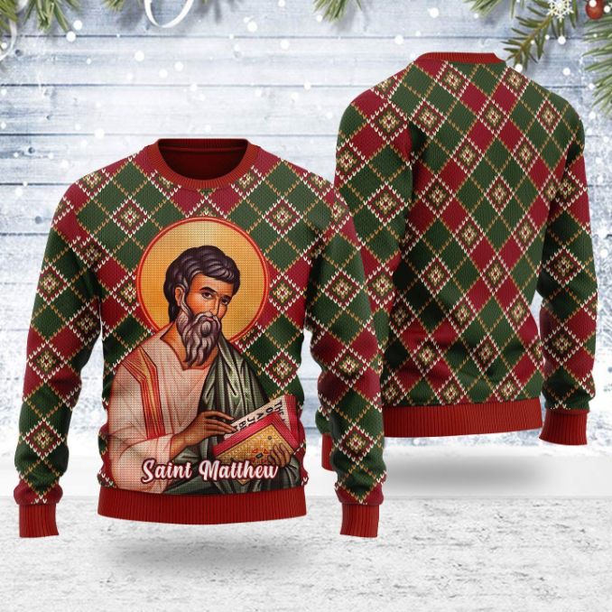 Saint Matthew the Apostle Christmas Ugly Sweater Saint Matthew the Apostle Christmas Ugly Sweater