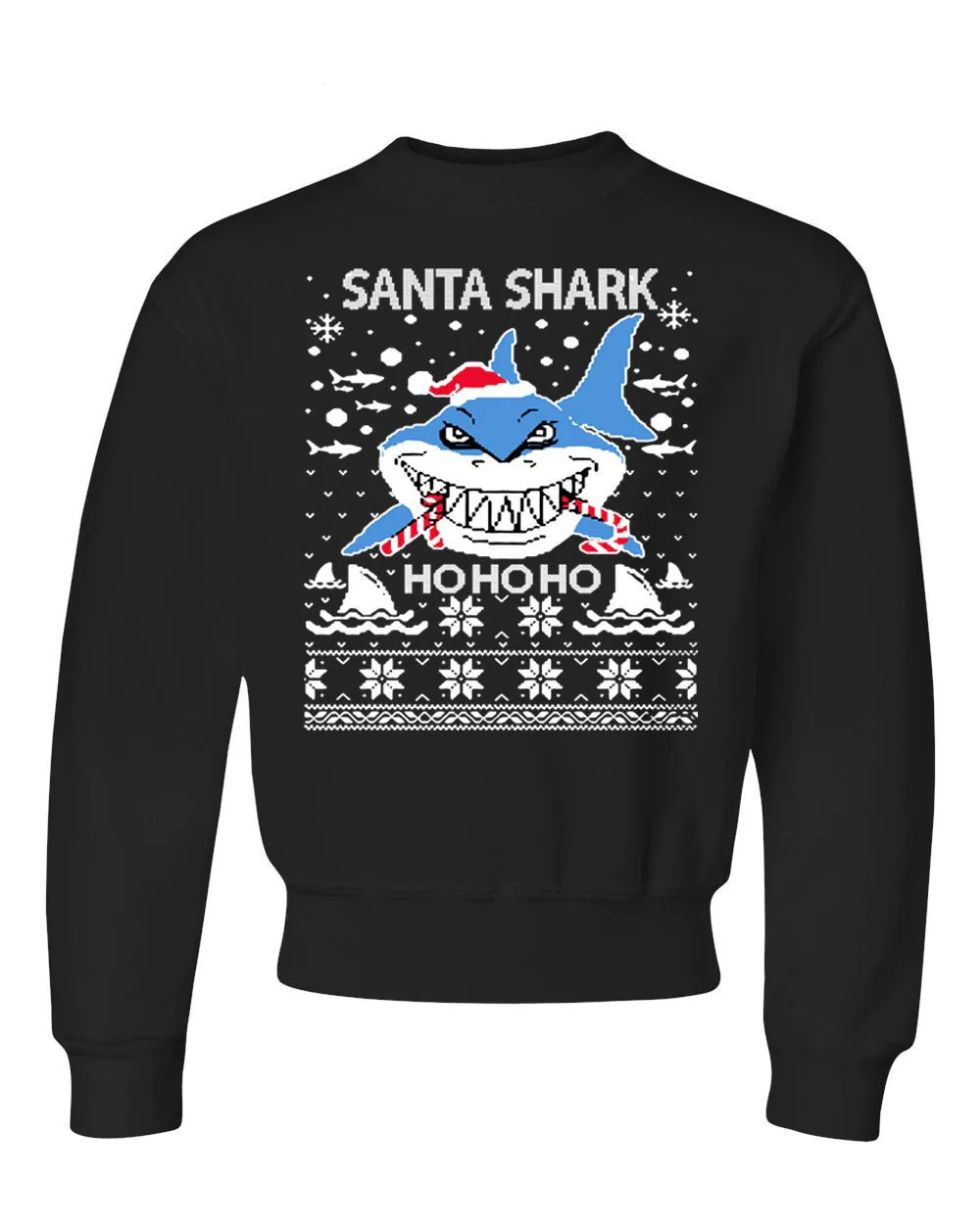 Santa Shark Ho Ho Ho Unisex Sweatshirt Santa Shark Ho Ho Ho Unisex Sweatshirt