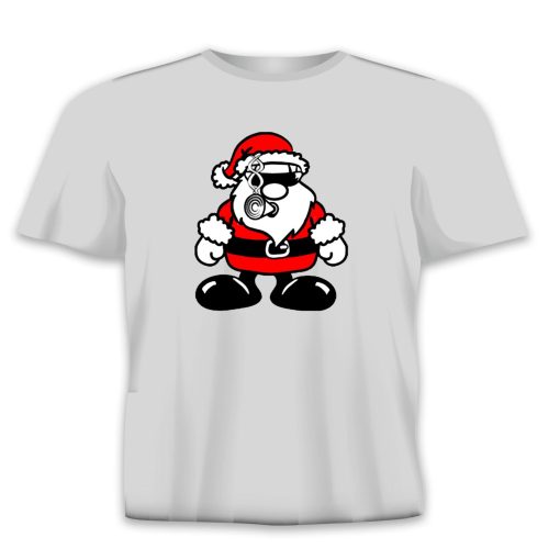 Santa Smoking Cigar Beard Christmas Unisex T-Shirt