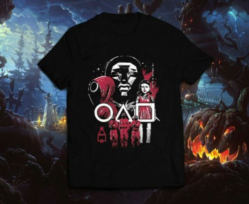 Squid Game Style Creepy Nightmare Halloween Scary Unisex T-Shirt