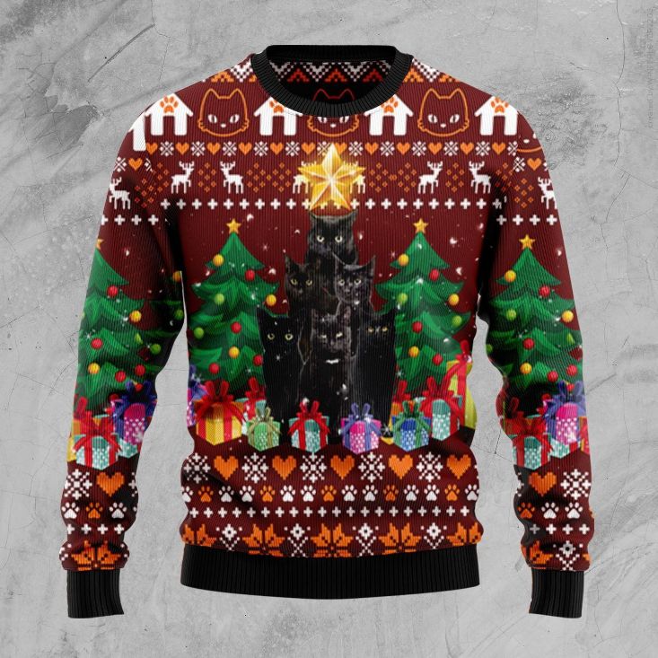 Sweater 3D Cattree Cat Tree Pine Tree Sweater 3D Cattree Cat Tree Pine Tree