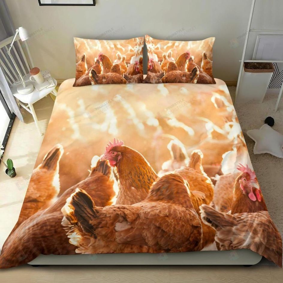 The Flock Of Chickens Bedding Set The Flock Of Chickens Bedding Set